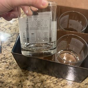 Mignon Faget Set Of 4 Creole Cottage Old Fashioned Cocktail Glasses, NIB